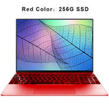 15.6 inch Laptop 8G RAM 1TB/512G/256G/128G SSD ROM Notebook Computer FHD IPS Screen Quad Core Gaming Laptops win10