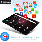 New 10.1 Inch Tablets Android 9.0 Octa Core Phone Call Google Play 4GB RAM 64GB ROM Tablet