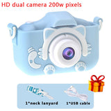 HD 1080P Digital Kids Camera 20MP Children Camera with USB Charger Built-In Game Camera Shockproof Silicone Protection Cover