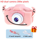 HD 1080P Digital Kids Camera 20MP Children Camera with USB Charger Built-In Game Camera Shockproof Silicone Protection Cover