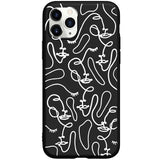 Abstract Line Art Faces Face Phone Case